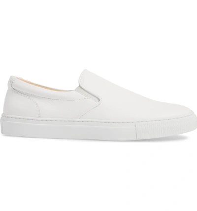 Shop Greats Wooster Slip-on Sneaker In White Leather