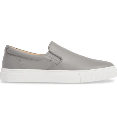 Shop Greats Wooster Slip-on Sneaker In Grey Leather