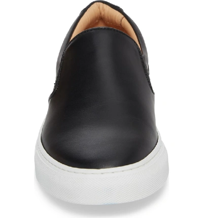 Shop Greats Wooster Slip-on Sneaker In Black Leather
