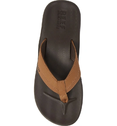 Shop Reef Contoured Cushion Flip Flop In Brown