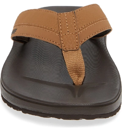 Shop Reef Contoured Cushion Flip Flop In Brown