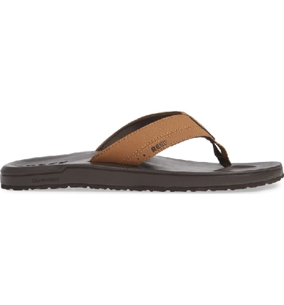 Shop Reef Contoured Cushion Flip Flop In Brown