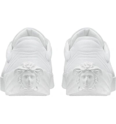 Shop Versace Sculpted Medusa Low Top Sneaker In White