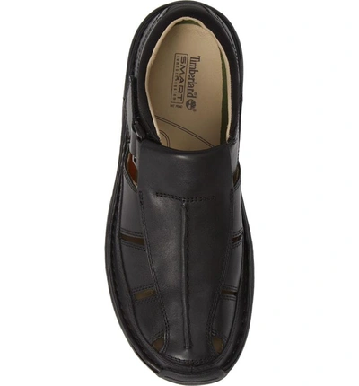 Shop Timberland Altamont Fisherman Shoe In Black Leather
