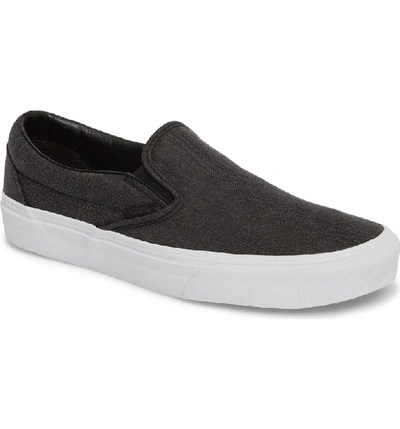 Shop Vans 'classic' Slip-on Sneaker In Black/ True White Fabric