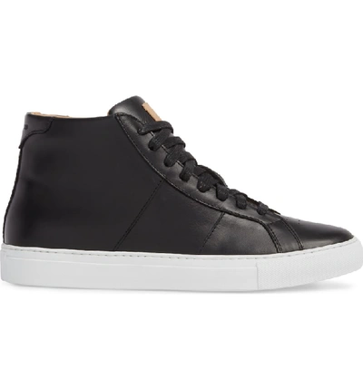 Shop Greats Royale High Top Sneaker In Black Leather