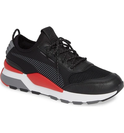 Shop Puma Rs-0 Play Sneaker In Black/ Red/ White