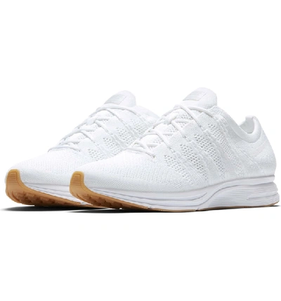 Shop Nike Flyknit Trainer Sneaker In White/ Gum/ Light Brown