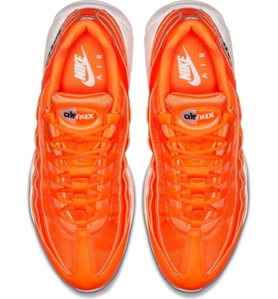 Shop Nike Air Max 95 Se Running Shoe In Orange/ Wht-blk