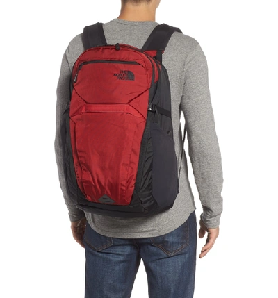 Shop The North Face Router Backpack - Red In Rage Red/ Tnf Black
