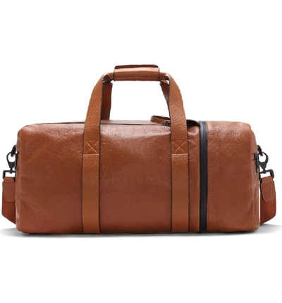 Shop Vince Camuto 'mestr' Leather & Suede Duffel Bag In Luggage