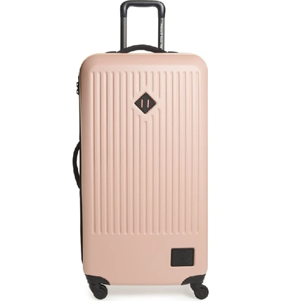 Shop Herschel Supply Co. Trade 34-inch Large Wheeled Packing Case - Pink In Ash Rose