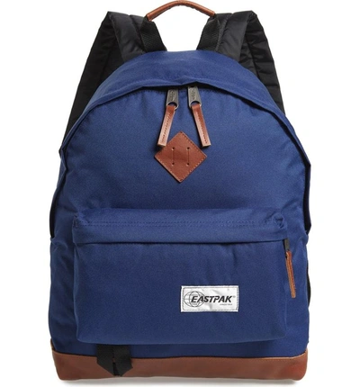 Shop Eastpak Wyoming Backpack - Blue In Tan/ Navy