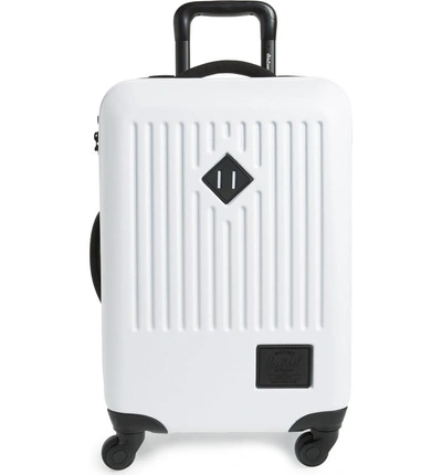 Shop Herschel Supply Co Small Trade 23-inch Rolling Suitcase - Metallic In White