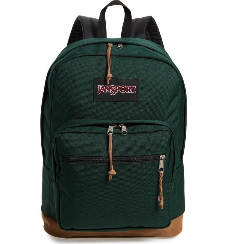 green jansport big student backpack