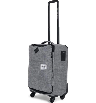 Shop Herschel Supply Co Highland Wheeled Suitcase - Grey In Raven Crosshatch