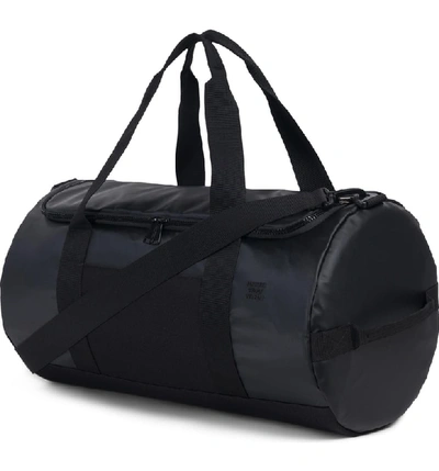 Shop Herschel Supply Co Sutton Polycoat Studio Duffel Bag - Black