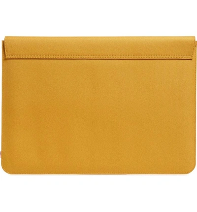 Shop Herschel Supply Co Spokane 15-inch Macbook Pro Canvas Sleeve - Yellow In Arrowwood