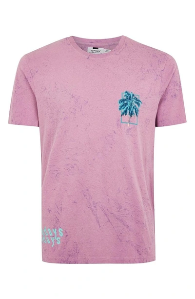 Shop Topman Sundays Marbled T-shirt In Pink