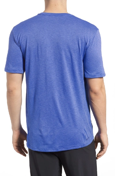 Shop Nike Hyper Dry Training Tee In Light Racer Blue/ Royal/ Black