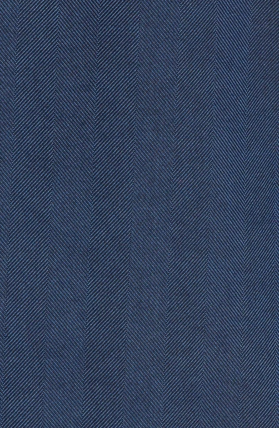 Shop Lbm L.b.m 1911 Classic Fit Herringbone Cotton Sport Coat In Blue