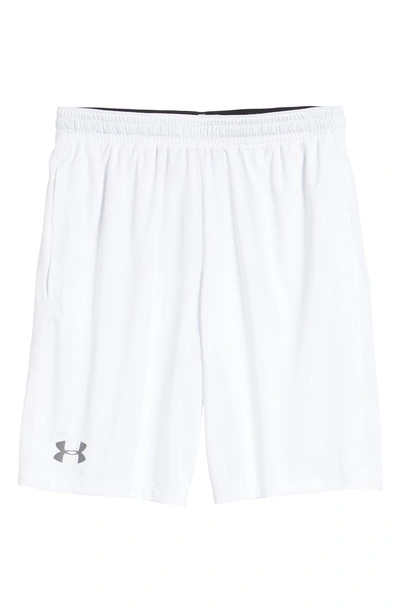 Shop Under Armour Raid 2.0 Classic Fit Shorts In White/ White/ Graphite