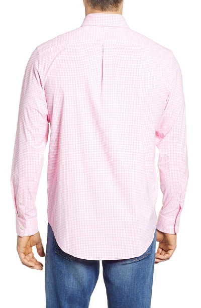 Shop Vineyard Vines Grand Cay Tucker Regular Fit Gingham Performance Sport Shirt In Pink