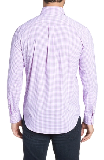 Shop Vineyard Vines Grand Cay Tucker Regular Fit Gingham Performance Sport Shirt In Sea Urchin