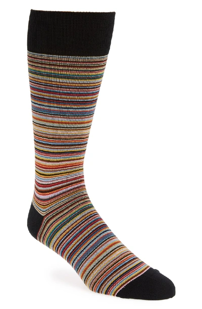 Shop Paul Smith Stripe Crew Socks In Multi