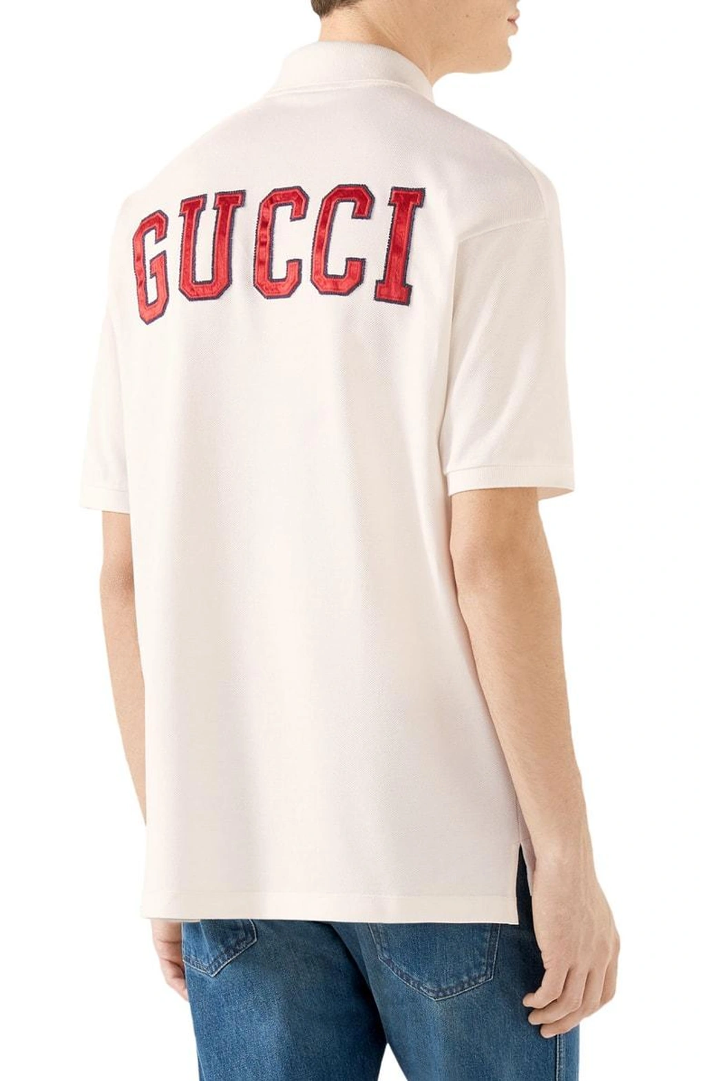 Gucci Men s Polo With Ny Yankees Patch In White ModeSens