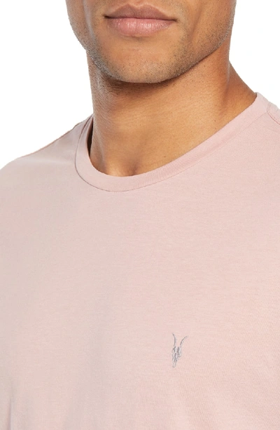 Shop Allsaints Brace Tonic Slim Fit Crewneck T-shirt In Crepe Pink