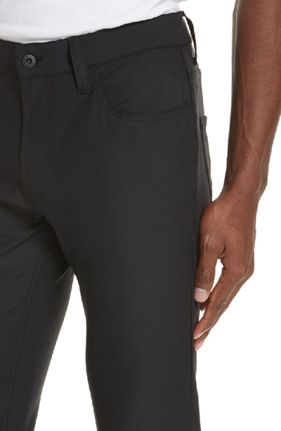 Shop Emporio Armani Five Pocket Stretch Pants In Nero