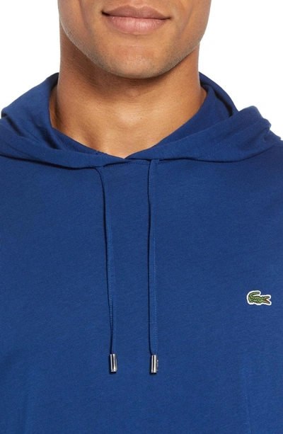 Shop Lacoste Pullover Hoodie In Inkwell