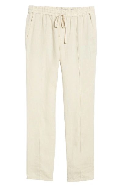 Shop Vince Pintuck Slim Fit Hemp Track Pants In White Sand