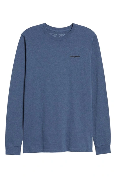 Shop Patagonia Fitz Roy Responsibili-tee Long-sleeve T-shirt In Dolomite Blue