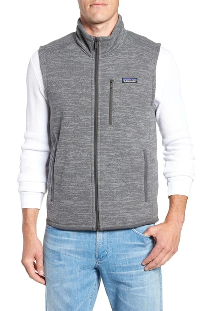 Shop Patagonia 'better Sweater' Zip Front Vest In Nickel