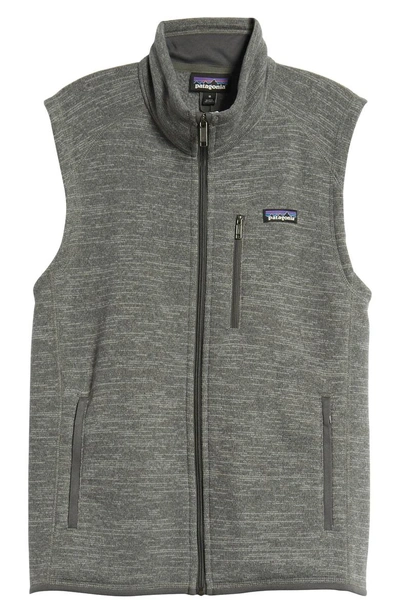 Shop Patagonia 'better Sweater' Zip Front Vest In Nickel