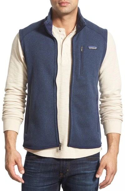 Shop Patagonia 'better Sweater' Zip Front Vest In Classic Navy