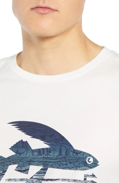 Shop Patagonia Flying Fish Regular Fit Organic Cotton T-shirt In White/ Albanian Landscape
