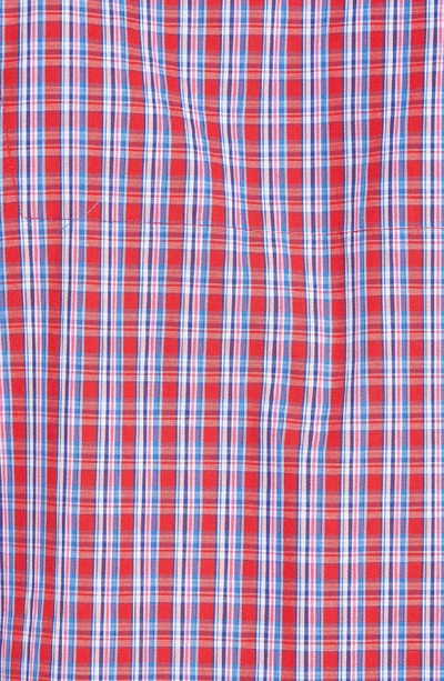 Shop Polo Ralph Lauren Cotton Pajama Shirt In Newport Plaid/ Navy
