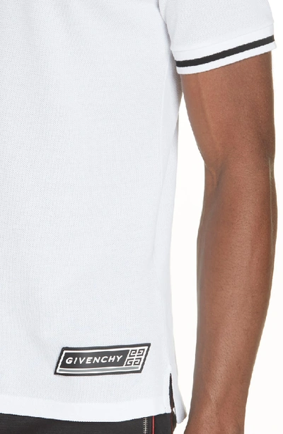 Shop Givenchy Lightning Bolt Tipped Polo In White/ Black