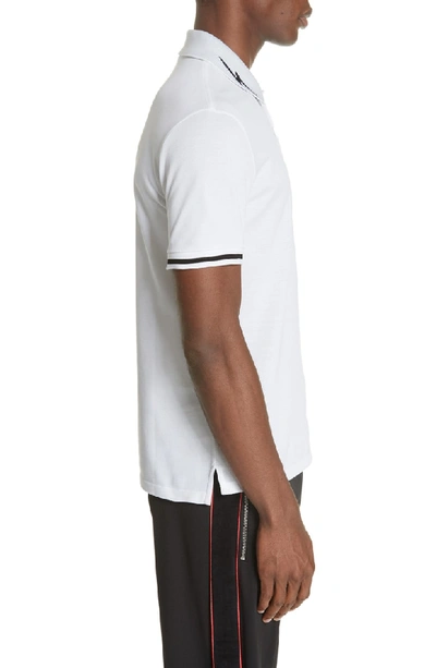 Shop Givenchy Lightning Bolt Tipped Polo In White/ Black