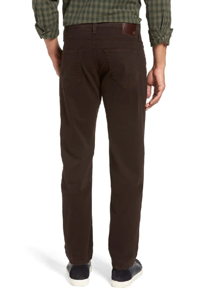 Shop Ag Tellis Sud Modern Slim Stretch Twill Pants In Shutter Brown