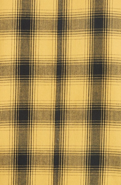 Shop Ovadia & Sons Max Plaid Flannel Shirt In Gold Plaid