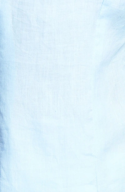 Shop Vilebrequin Caroubie Slim Fit Linen Shirt In Sky Blue