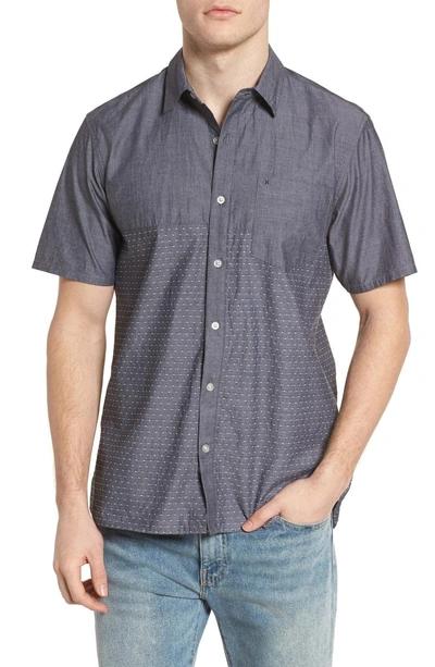 Shop Hurley Noble Dobby Camp Shirt In Black