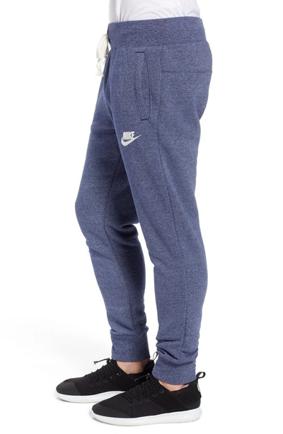Shop Nike Heritage Jogger Pants In Blue Void/ Heather/ Sail