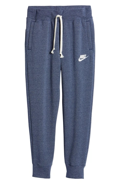 Shop Nike Heritage Jogger Pants In Blue Void/ Heather/ Sail