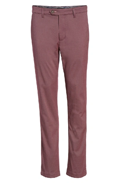 Shop Ted Baker Volvek Classic Fit Trousers In Dark Red