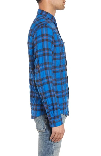 Shop The Kooples Regular Fit Plaid Sport Shirt In Blue